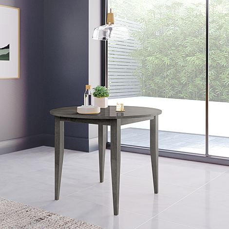 Finley Round Grey Wood 90cm Dining Table