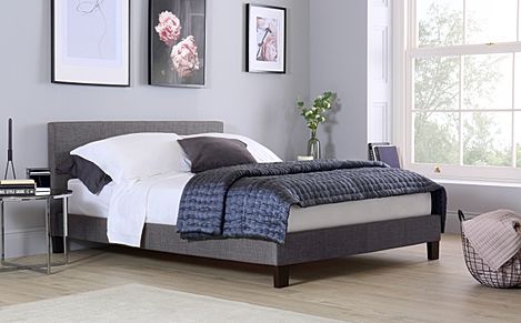 Berlin Grey Fabric King Size Bed