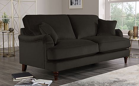 Eaton Charcoal Velvet 3 Seater Sofa
