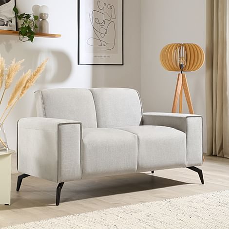 Ellison 2 Seater Sofa, Dove Grey Classic Plush Fabric