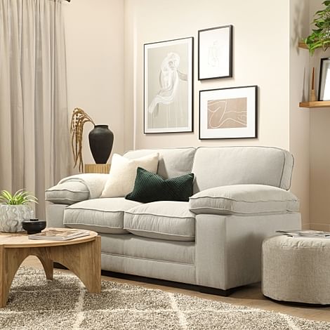 Chatham 2 Seater Sofa, Dove Grey Classic Plush Fabric
