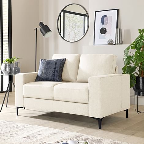 Baltimore 2 Seater Sofa, Ivory Classic Plush Fabric