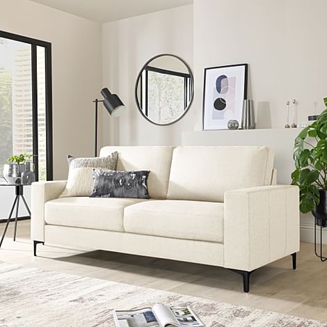 Baltimore 3 Seater Sofa, Ivory Classic Plush Fabric
