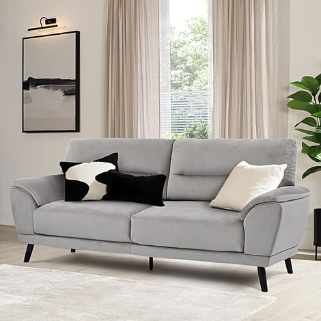 Alena 3 Seater Sofa, Grey Classic Velvet