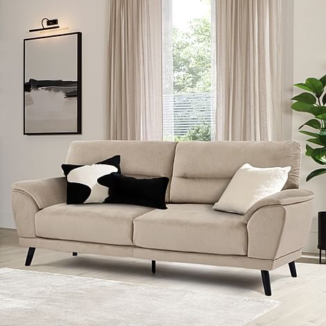 Alena 3 Seater Sofa, Champagne Classic Velvet