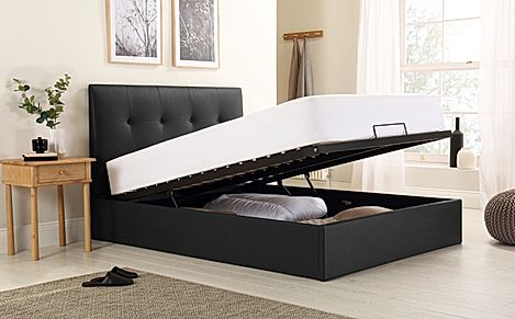 Black king size divan bed discount