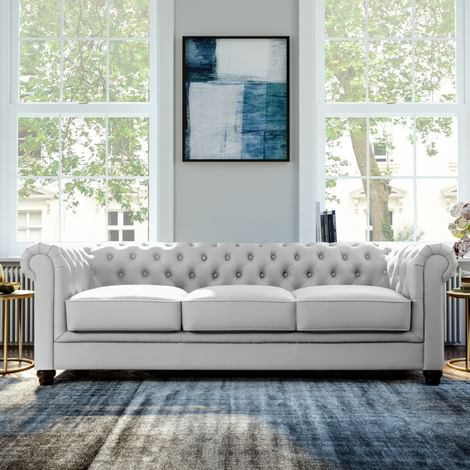 Antonio light gray leather sofa deals