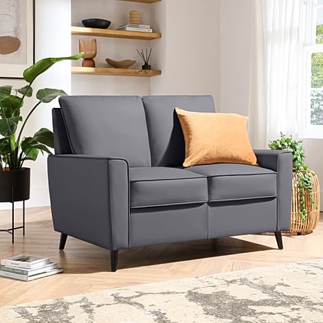 Malmo 2 Seater Sofa, Grey Premium Faux Leather