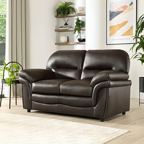 Anderson 2 Seater Sofa, Brown Classic Faux Leather