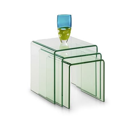 Calvino Bent Glass Nest of Side Tables