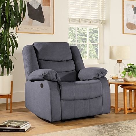 Sorrento Recliner Armchair, Slate Grey Classic Plush Fabric Only