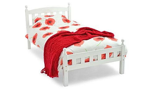 Florence White Wooden Single Bed