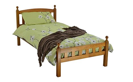 Florence Antique Pine Wooden Double Bed
