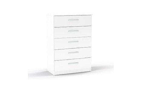 Lynx White High Gloss 5 Drawer Chest of Drawers