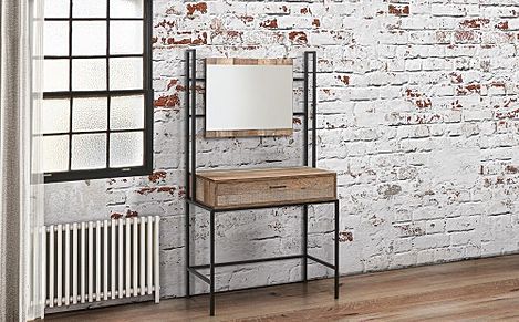 Urban Rustic 1 Drawer Dressing Table with Mirror
