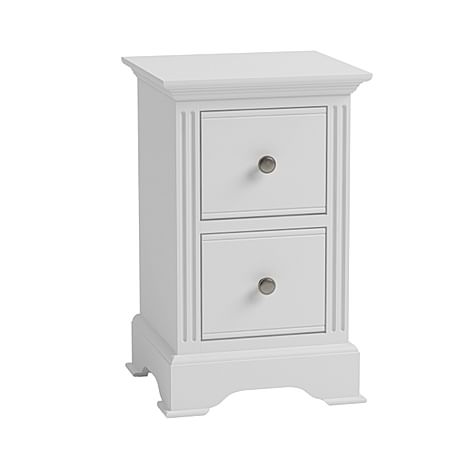 Berkeley Painted White 2 Drawer Bedside Table