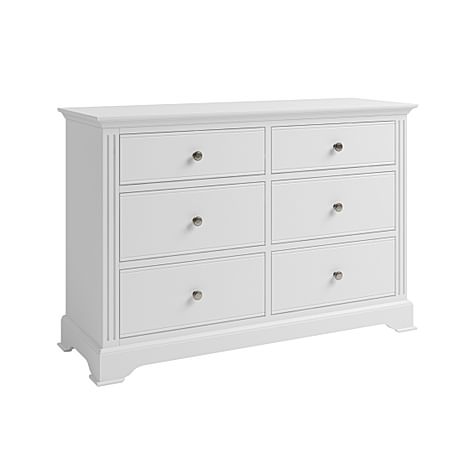 Berkeley Painted White 6 Drawer Chest of Drawers