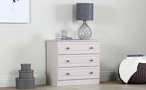 Pembroke Chest of Drawers, 3 Drawer, Stone Grey Wood Effect