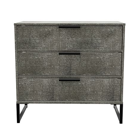 Loft Pewter 3 Drawer Chest Of Drawers