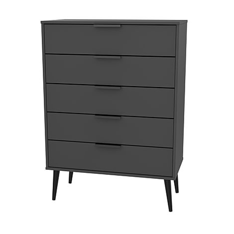 Cole Graphite 5 Drawer Chest Of Drawers