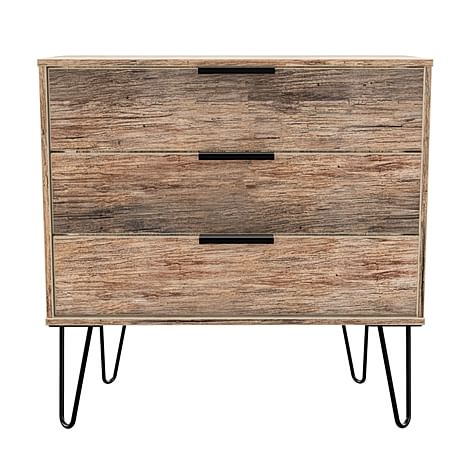 Cole Chest of Drawers, 3 Drawer, Vintage Oak Effect