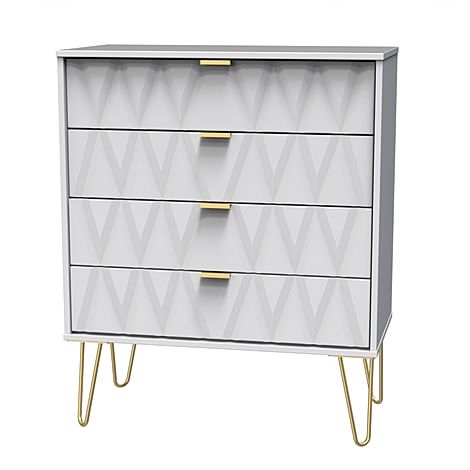 Mayfair White 4 Drawer Chest Of Drawers