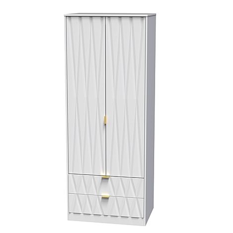 Mayfair Wardrobe, 2 Door 2 Drawer, White