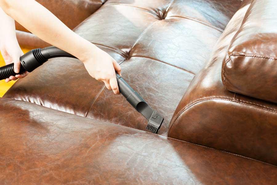 hoe to clean a leather sofa