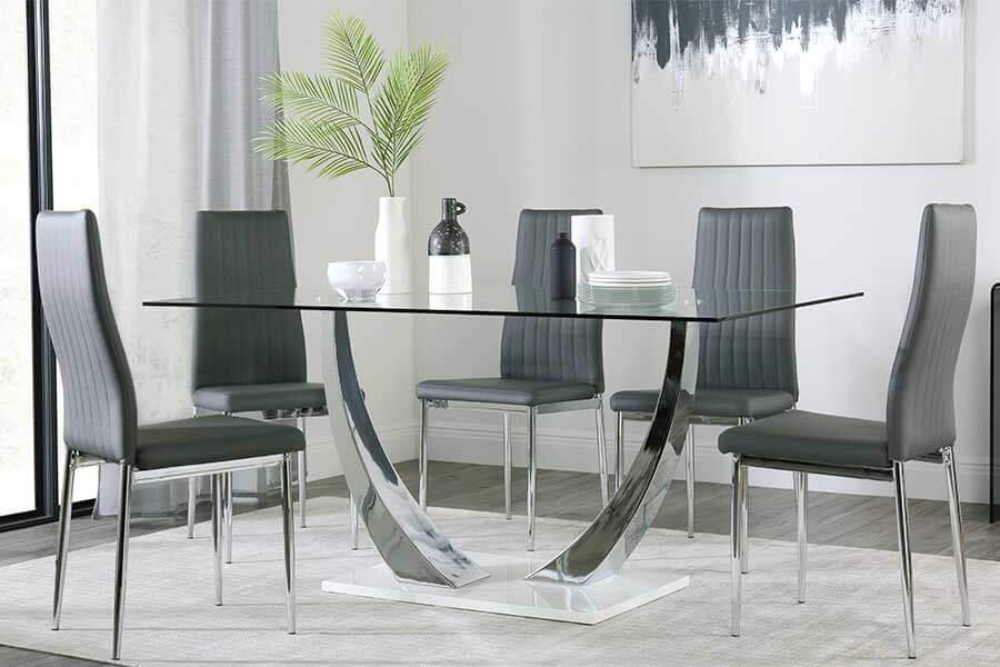glass dining room chairs