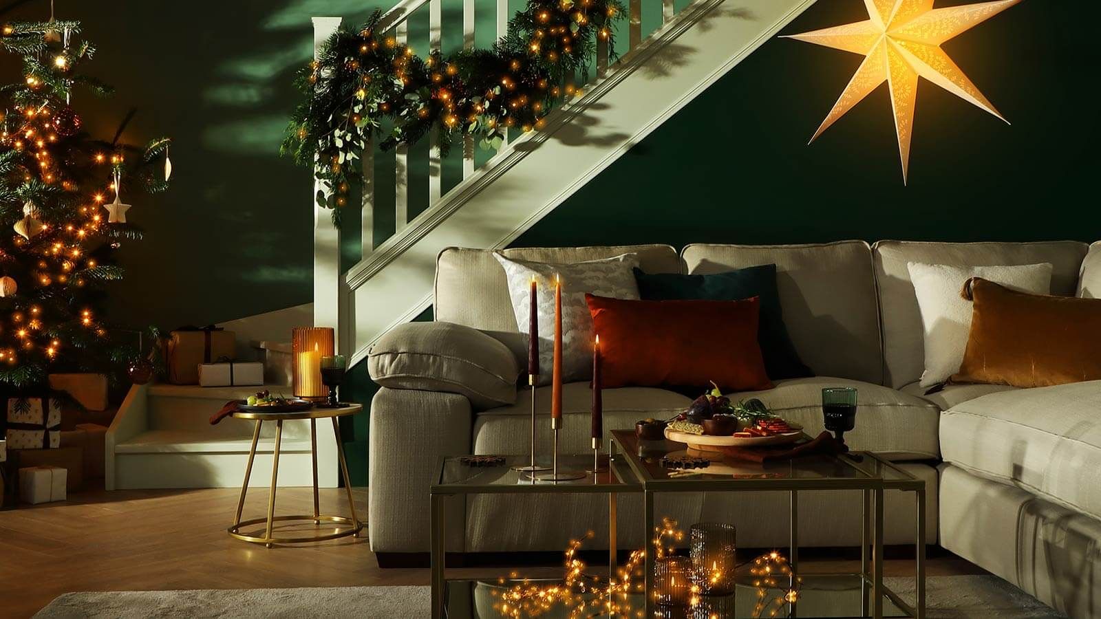 How to style Christmas decor with cosy jewel tones