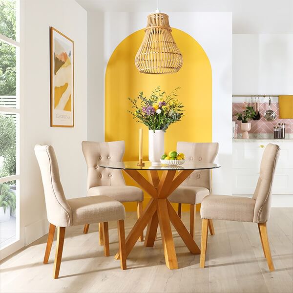Light yellow discount dining room