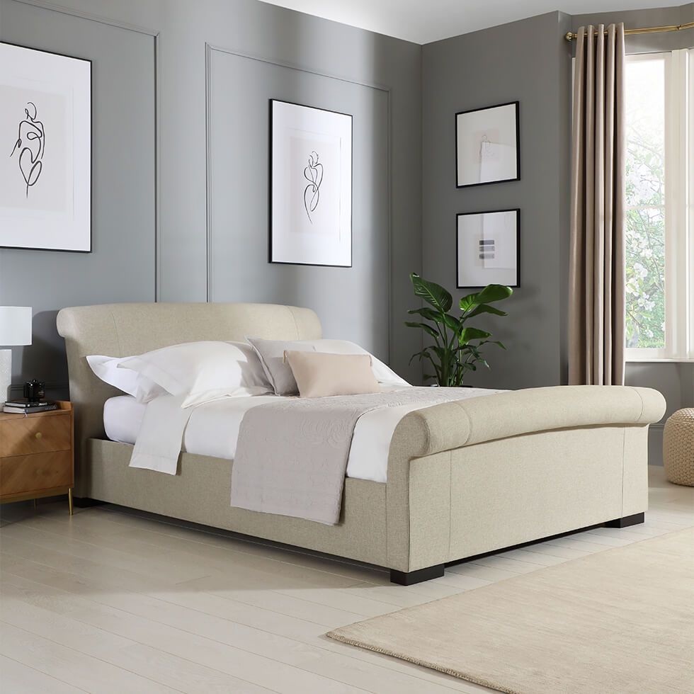 Ottoman bed with storage in a small bedroom 1