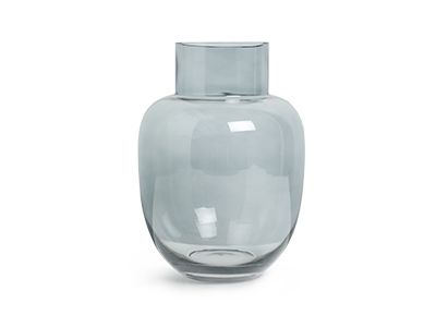 OVANSJÖ Grey Glass Vase - Storefactory