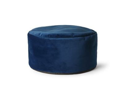 Velvet Blue Pouffe - Trade Point