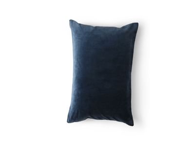 Navy velvet cushion - Aufora