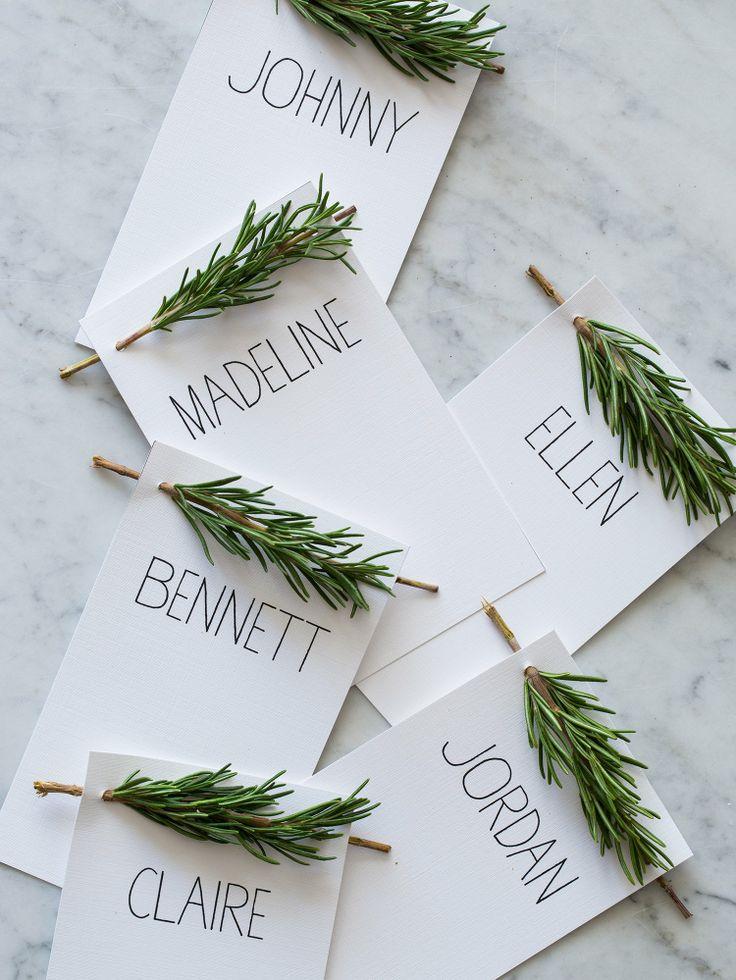 Personalised name cards.