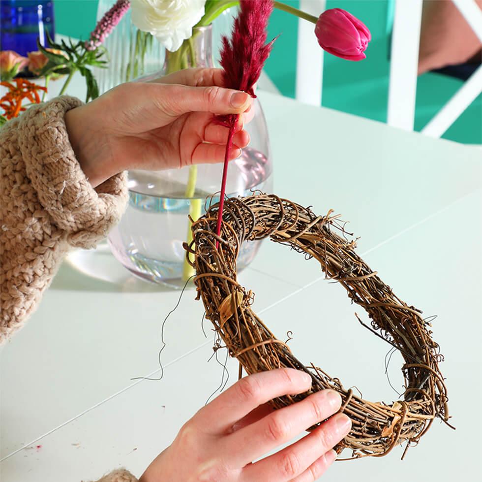 Step 1 - Plan how you want the floral hoop to look