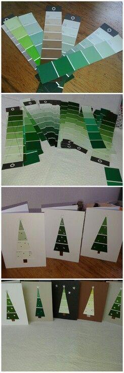 Handmade Christmas tree cards