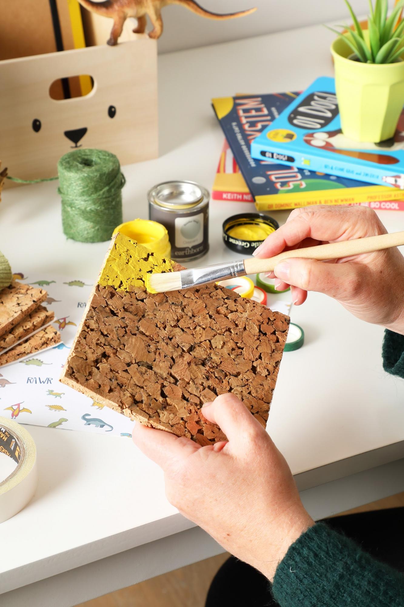 Painting the cork board