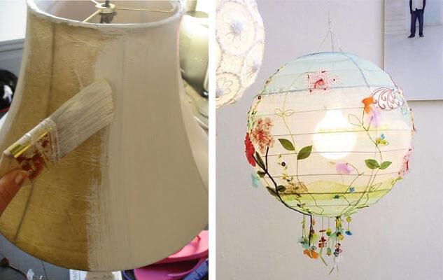 Decorating a lampshade