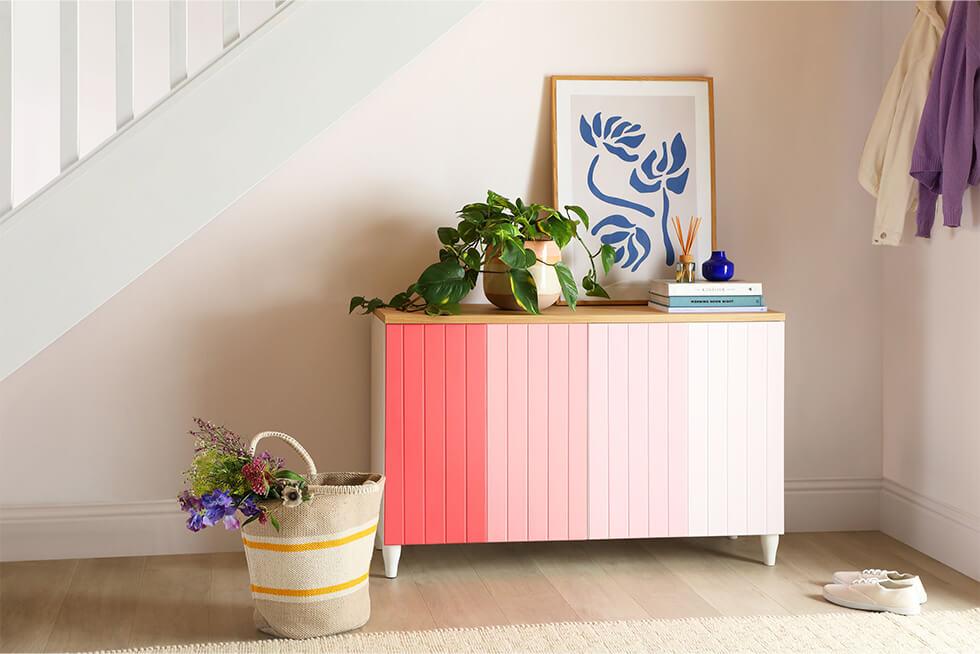 Pink ombre sideboard diy by furniture and choice