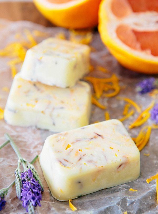 Orange and lavender handmade soap