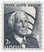 Frank Lloyd Wright in a stamp