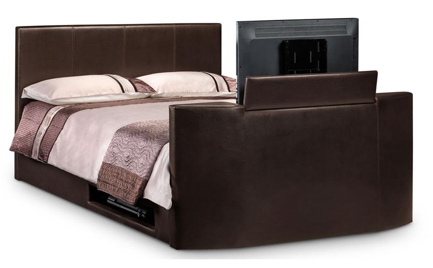 Bed with built-in television