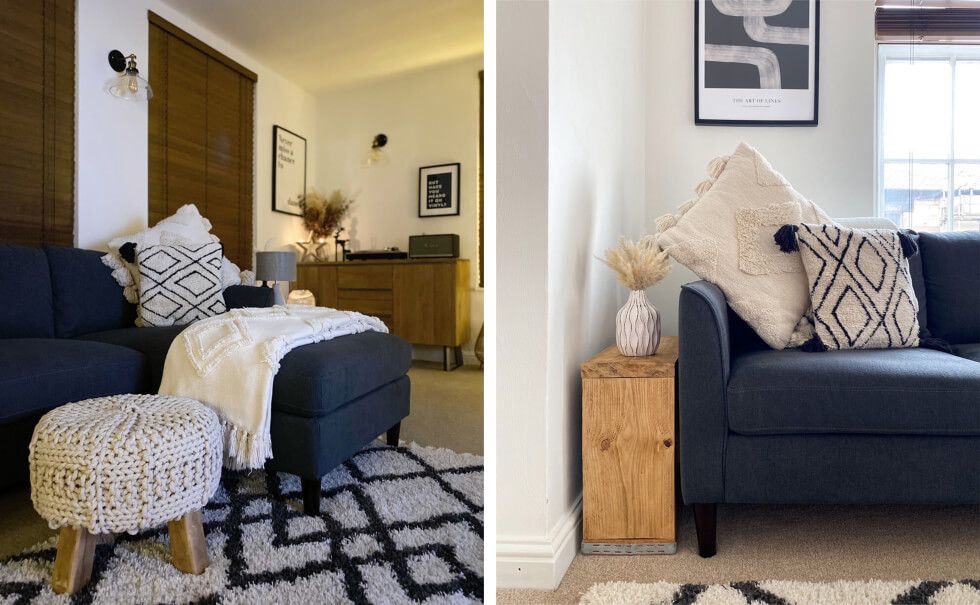 Hayward grey sofa by Furniture And Choice in a modern scandi home