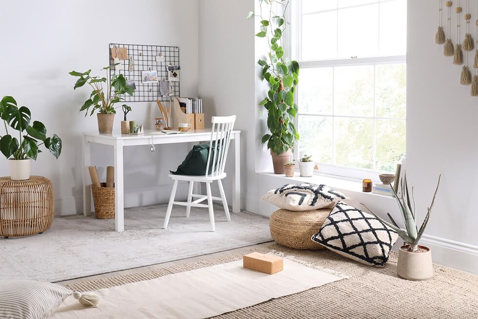 Calming relaxation corner in the home