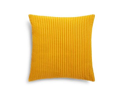 Jagger Ribbed Ochre Cushion - Ideal