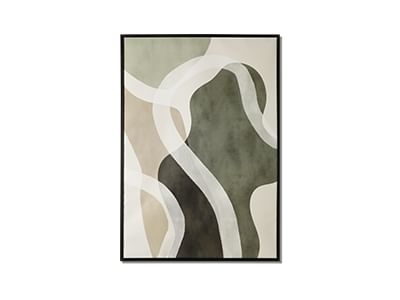 Abstract Green Shapes Poster - Desenio