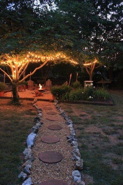 Lounge around around a firepit.