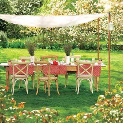 Dining area in the garden.